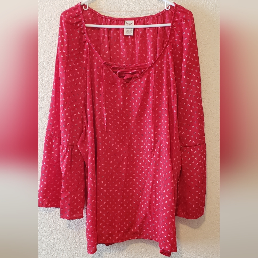 NWOT - Faded Glory Red Blouse, size 3x